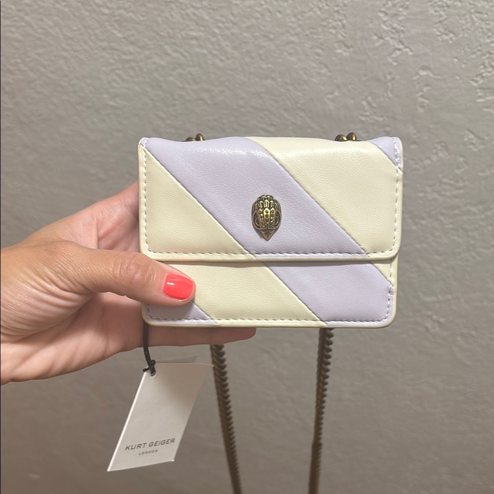 Kurt Geiger Cream and Lavender Crossbody Bag